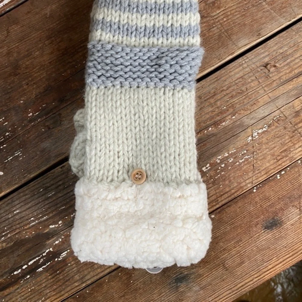 Anthropologie Lemon Convertible Mittens